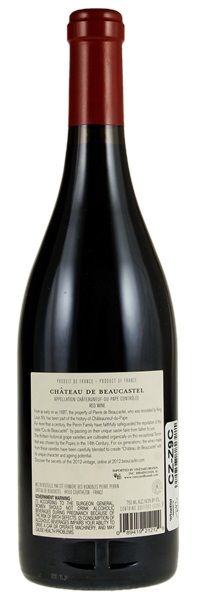 2012 Chateau de Beaucastel Châteauneuf-du-Pape, 750ml