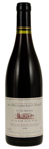 1996 Domaine de L'Oratoire Saint-Martin Cotes du Rhone Villages Cairanne Cuvee Prestige