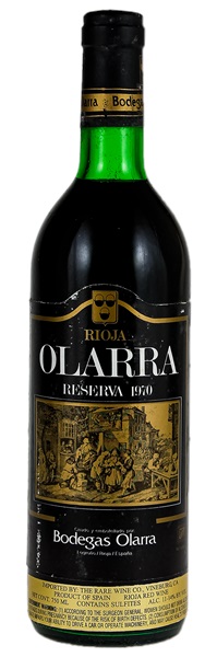 1970 Bodegas Olarra Rioja Reserva