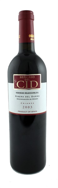 2003 Osborne Seleccion S.A. Senorio Del Cid Crianza, 750ml