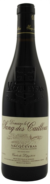 2006 Domaine le Sang des Cailloux Vacqueyras Cuvee de Lopy, 750ml