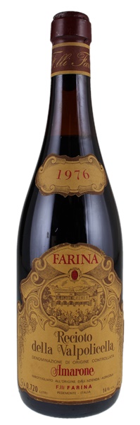 1976 Fratelli Farina Amarone Recioto della Valpolicella Proprietary Red  D.O.C.G. | WineBid | Wine for Sale