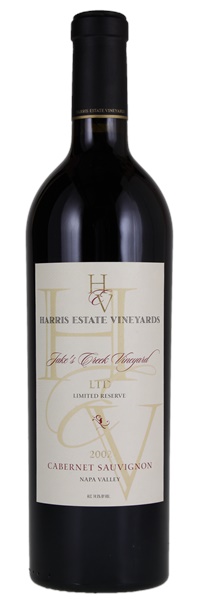 2002 Harris Estate Jake's Creek Vineyard Limited Reserve Cabernet Sauvignon, 750ml