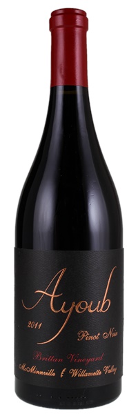 2011 Ayoub Brittan Vineyard Pinot Noir, 750ml