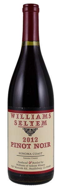 2012 Williams Selyem Sonoma Coast Pinot Noir, 750ml