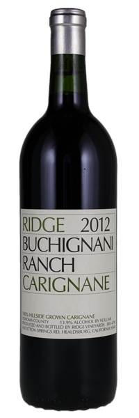 2012 Ridge Buchignani Ranch Carignane, 750ml