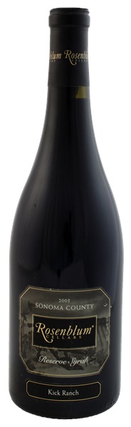 2005 Rosenblum Kick Vineyard Reserve Syrah, 750ml