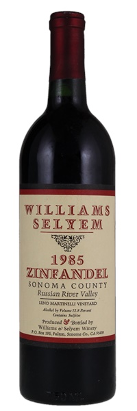 1985 Williams Selyem Leno Martinelli Vineyard Zinfandel, 750ml