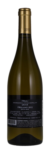 2012 Di Lenardo Vineyards Friulano Toh!, 750ml