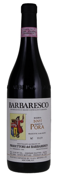 2007 Produttori del Barbaresco Barbaresco Pora Riserva, 750ml