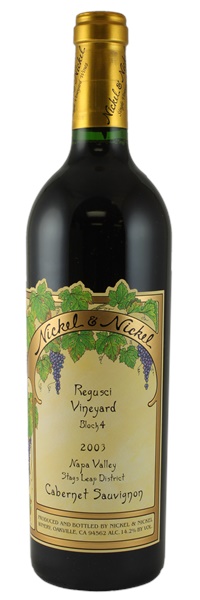 2003 Nickel and Nickel Regusci Vineyard Block 4 Cabernet Sauvignon, 750ml