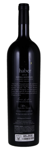 2010 Haber Family Vineyards Howell Mountain Cabernet Sauvignon, 1.5ltr