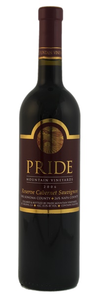 2006 Pride Mountain Reserve Cabernet Sauvignon, 750ml