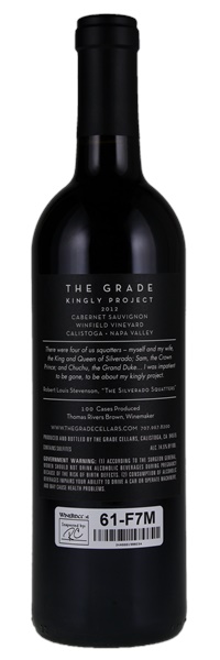 2012 The Grade Cellars Kingly Project Cabernet Sauvignon, 750ml