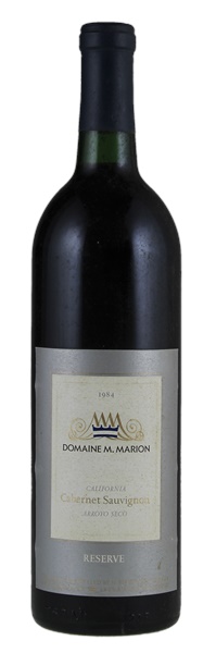 1984 Domaine M. Marion California Reserve Cabernet Sauvignon, 750ml