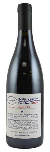 2006 George Wine Company Nuptial Vineyard Vintage IV Pinot Noir, 750ml