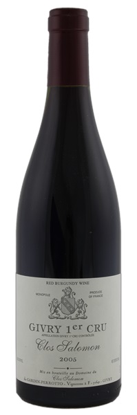 2005 Domaine du Clos Salomon Givry Clos Salomon Pinot Noir 1er (Premier) Cru  | WineBid