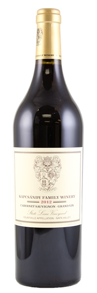 2012 Kapcsandy Family Wines State Lane Vineyard Grand Vin Cabernet Sauvignon, 750ml