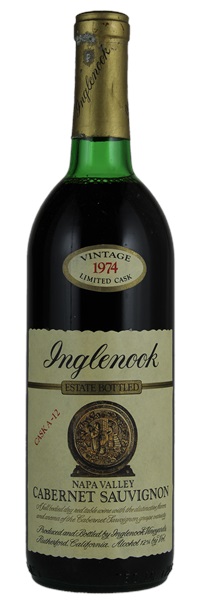 1974 Inglenook Limited Cask A-12 Cabernet Sauvignon, 750ml