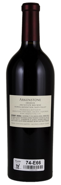 2012 Arkenstone Obsidian, 750ml