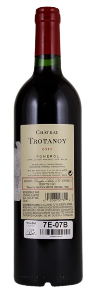 2012 Château Trotanoy, 750ml