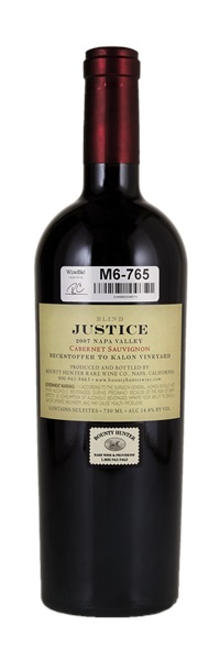 2007 Bounty Hunter Rare Wine Blind Justice Beckstoffer To Kalon Vinyd Cabermet Sauvignon, 750ml