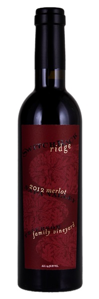 2012 Switchback Ridge Peterson Family Vineyard Merlot, 375ml