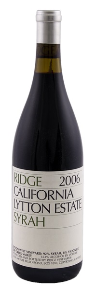 2006 Ridge Lytton Estate Syrah ATP, 750ml