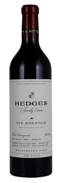 2004 Hedges Three Vineyards Red Wine, 750ml