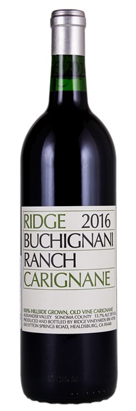 2016 Ridge Buchignani Ranch Carignane, 750ml