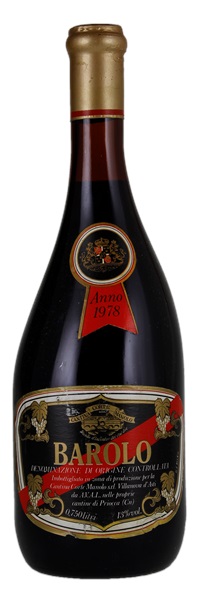 1978 Cantina Corte Manolo Barolo, 750ml