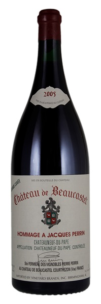 2005 Chateau de Beaucastel Chateauneuf du Pape Hommage a Jacques Perrin, 3.0ltr