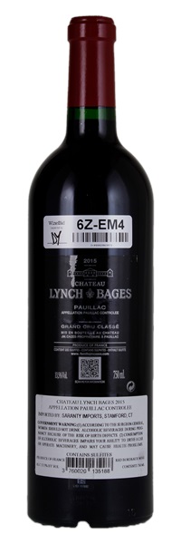 2015 Château Lynch-Bages, 750ml