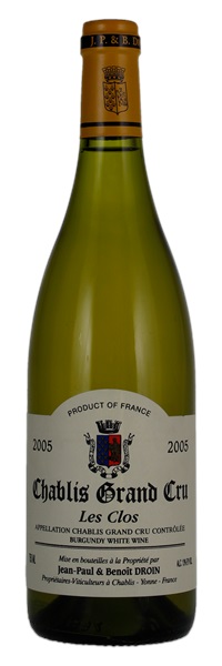 2005 Jean-Paul & Benoit Droin Chablis Les Clos, 750ml