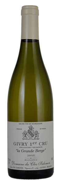 2015 Domaine du Clos Salomon Givry La Grande Berge Chardonnay 1er (Premier)  Cru | WineBid | Wine for Sale