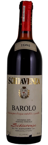 1981 Schiavenza Barolo, 750ml