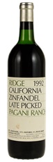 1992 Ridge Pagani Ranch Late Picked Zinfandel